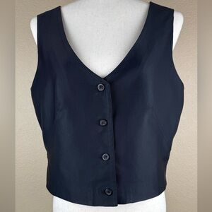 Kenar black, button down vest. Fully lined. Size 12